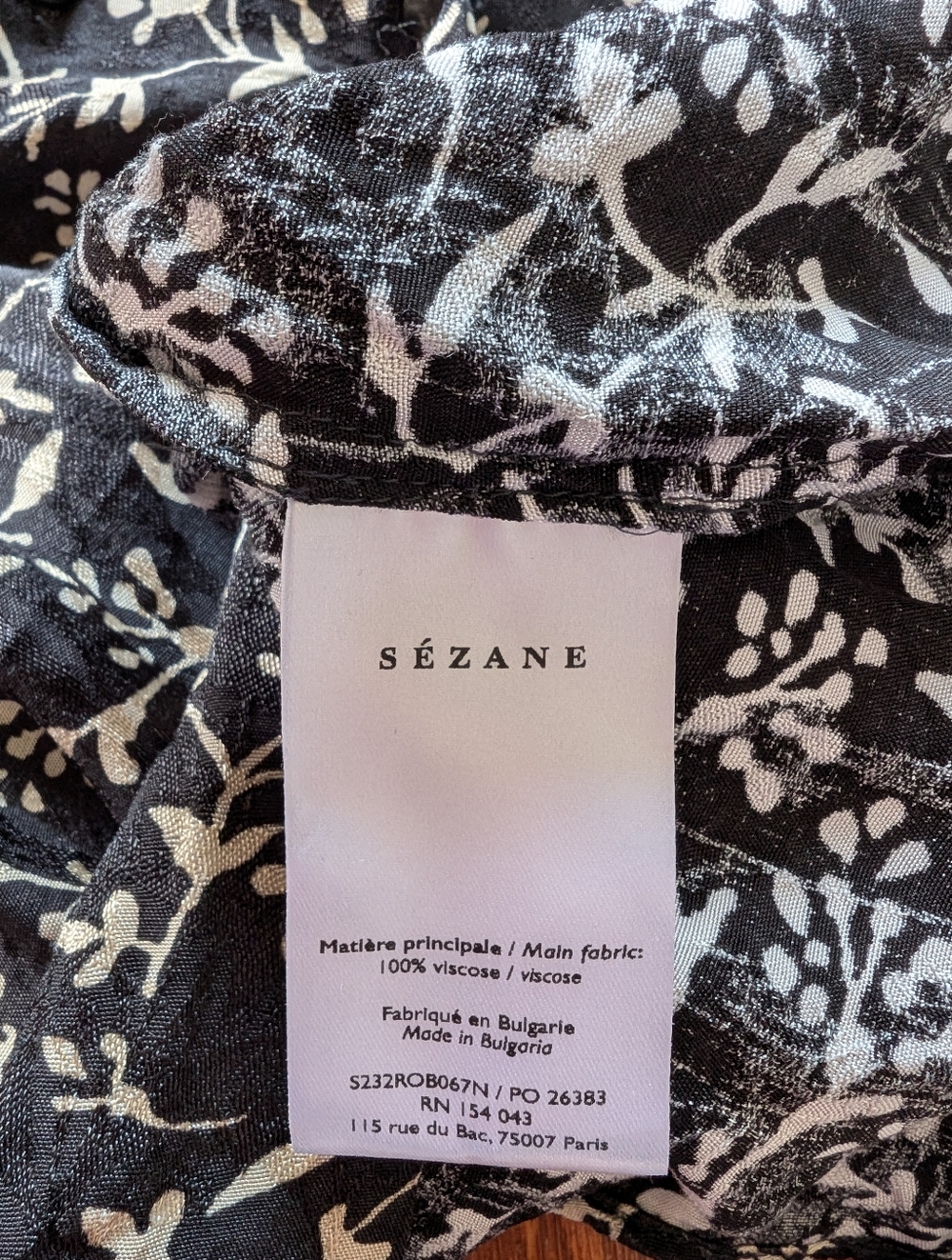 Sézane Victoriana Dress Midi Two Tone Black 42 XL 10 - Picture 13 of 16